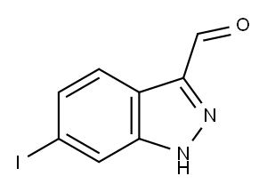 6-IODO-3-(1H)INDAZOLE CARBOXALDEHYDE Structure