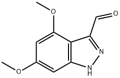 4,6-DiMethoxy-1H-indazole-3-carbaldehyde Structure