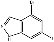 4-溴-6-碘-1H 吲唑, 885518-97-8, 结构式