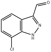 7-クロロ-1H-インダゾール-3-カルブアルデヒド 化学構造式