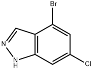 4-ブロモ-6-クロロ-1H-インダゾール 化学構造式