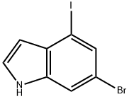 6-溴-4-碘吲哚 结构式
