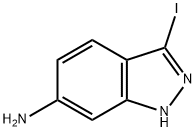 1H-Indazol-6-amine, 3-iodo- Structure