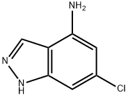 6-クロロ-1H-インダゾール-4-アミン 化学構造式