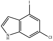 1H-Indole, 6-chloro-4-iodo-, 885520-46-7, 结构式
