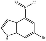 6-ブロモ-4-ニトロ-1H-インドール 化学構造式