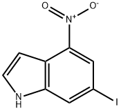 6-碘-4-硝基-吲哚 结构式