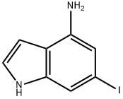 6-碘-1H-吲哚-4-胺 结构式