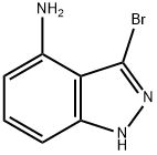 3-ブロモ-1H-インダゾール-4-アミン 化学構造式
