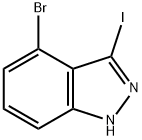 4-BROMO-3-IODO (1H)INDAZOLE Structure