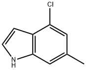 4-クロロ-6-メチル-1H-インドール 化学構造式