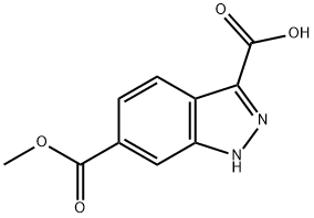 1H-Indazole-3,6-dicarboxylic acid, 6-methyl ester Structure