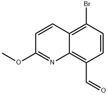 5-ブロモ-2-メトキシキノリン-8-カルブアルデヒド 化学構造式