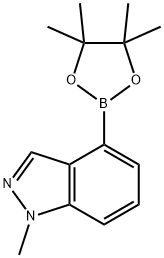 1-メチル-1H-インダゾール-4-ボロン酸, ピナコールエステル 化学構造式