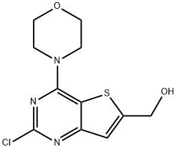 2-Chloro-4-(4-Morpholinyl)thieno[3,2-d]pyriMidine-6-Methanol Structure