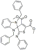 (Z)-DIMETHYL 1,3-DIBENZYL-2'-(PHENYLIMINO)-1,3-DIHYDRO-2'H-SPIRO[BENZO[D]IMIDAZOLE-2,3'-THIOPHENE]-4',5'-DICARBOXYLATE|