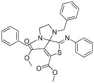 1,4-DIBENZYL-6-PHENYLIMINO-7-THIA-1,4-DIAZA-SPIRO[4.4]NON-8-ENE-8,9-DICARBOXYLIC ACID DIMETHYL ESTER Structure