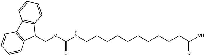 FMOC-11-アミノウンデカン酸 化学構造式