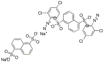 2,4-Dichlorobenzenediazonium-1,5-naphthalenedisulfonic acid disodium salt Struktur