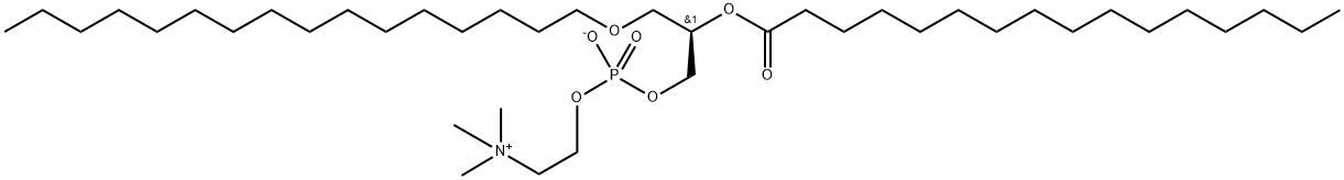 1-hexadecyl-2-palmitoyl-sn-glycero-3-phosphocholine Structure