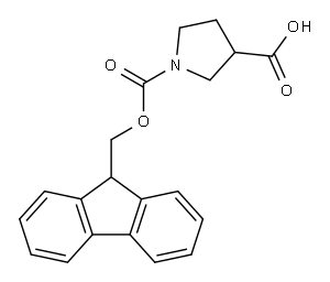 1-FMOC-3-吡咯烷甲酸,885951-89-3,结构式
