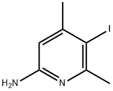 2-アミノ-5-ヨード-4,6-ジメチルピリジン 化学構造式