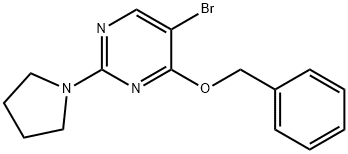 4-苄氧基-5-溴-2-(1-吡咯基)嘧啶, 885952-21-6, 结构式