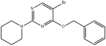4-BENZYLOXY-5-BROMO-2-(PIPERIDIN-1-YL)PYRIMIDINE Structure