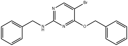 2-苄基氨-4-苄氧基-5-溴嘧啶, 885952-25-0, 结构式