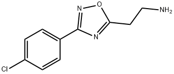 2-[3-(4-クロロフェニル)-1,2,4-オキサジアゾール-5-イル]エタンアミン 化学構造式