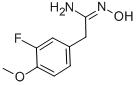 BENZENEETHANIMIDAMIDE, 3-FLUORO-N-HYDROXY-4-METHOXY- Structure
