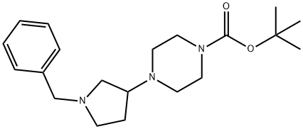 tert-Butyl 4-(1-benzylpyrrolidin-3-yl)piperazine-1-carboxylate, 885959-04-6, 结构式