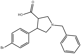 1-BENZYL-4-(4-BROMO-PHENYL)-PYRROLIDINE-3-CARBOXYLIC ACID HYDROCHLORIDE Structure