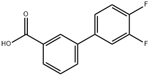 3-ビフェニル-3',4'-ジフルオロカルボン酸 化学構造式