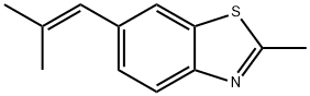 Benzothiazole, 2-methyl-6-(2-methylpropenyl)- (7CI) Struktur
