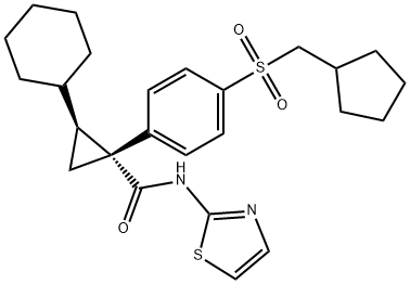 (1R,2S)-2-cyclohexyl-1-(4-((cyclopentylMethyl)sulfonyl)phenyl)-N-(thiazol-2-yl)cyclopropanecarboxaMide|