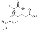 3-[4-(METHOXYCARBONYL)PHENYL]-3-[(2,2,2-TRIFLUOROACETYL)AMINO]PROPANOIC ACID Struktur