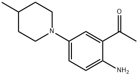 1-[2-Amino-5-(4-methylpiperidin-1-yl)phenyl]-1-ethanone Struktur