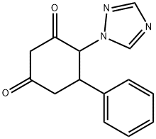 5-フェニル-4-(1H-1,2,4-トリアゾール-1-イル)-1,3-シクロヘキサンジオン 化学構造式