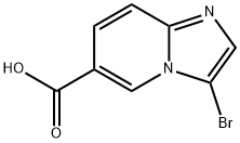 3-ブロモイミダゾ[1,2-A]ピリジン-6-カルボン酸 HYDRATE 化学構造式