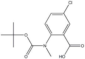 2-((叔丁氧羰基)(甲基)氨基)-5-氯苯甲酸, 886362-04-5, 结构式