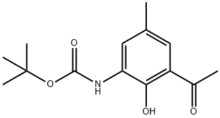 3-N-BOC-AMINO-2-HYDROXY-5-METHYL ACETOPHENONE
 Struktur