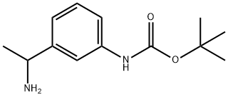 N-[3-(1-アミノエチル)フェニル]カルバミン酸TERT-ブチル 化学構造式