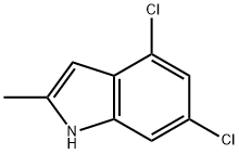 4,6-ジクロロ-2-メチルインドール 化学構造式
