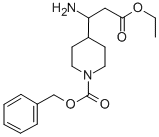 3-(N-Cbz-4-哌啶基)-3-氨基丙酸乙酯 结构式