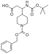 3-N-BOC-AMINO-3-(4'-CBZ)PIPERIDINE-PROPIONIC ACID
 化学構造式