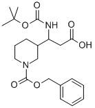3-N-BOC-AMINO-3-(3'-CBZ)PIPERIDINE-PROPIONIC ACID ETHYL ESTER
 Structure