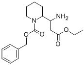 3-AMINO-3-(2'-CBZ)PIPERIDINE-PROPIONIC ACID ETHYL ESTER
 Struktur