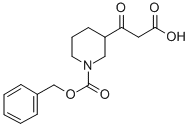 3-(2-CARBOXY-ACETYL)-PIPERIDINE-1-CARBOXYLIC ACID BENZYL ESTER
 Struktur
