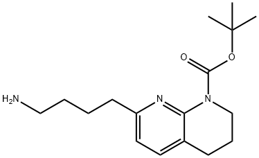 8-N-BOC-5,6,7,8-TETRAHYDRO-1,8-NAPHTHYRIDIN-2-BUTYLAMINE
 Structure